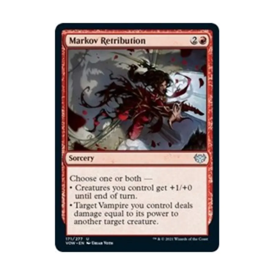 CCG Марковское возмездие (U), MTG - Innistrad: Crimson Vow
CCG Марковское возмездие (U), MTG - Innistrad: Crimson Vow