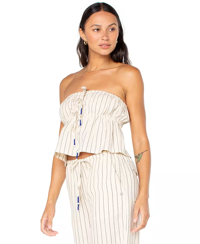 Укороченный топ Iyla в полоску с завязками спереди и кулиской на талии Roxy, коричневый/бежевый
Укороченный топ Iyla в полоску с завязками спереди и кулиской на талии Roxy, коричневый/бежевый