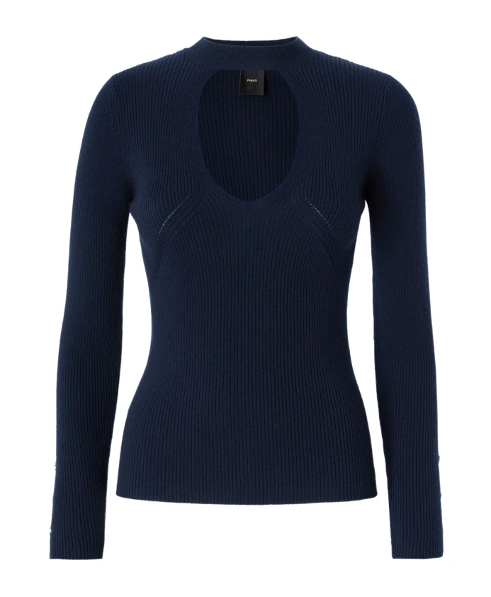 Рваный шерстяной свитер Pinko, синий
Рваный шерстяной свитер Pinko, синий