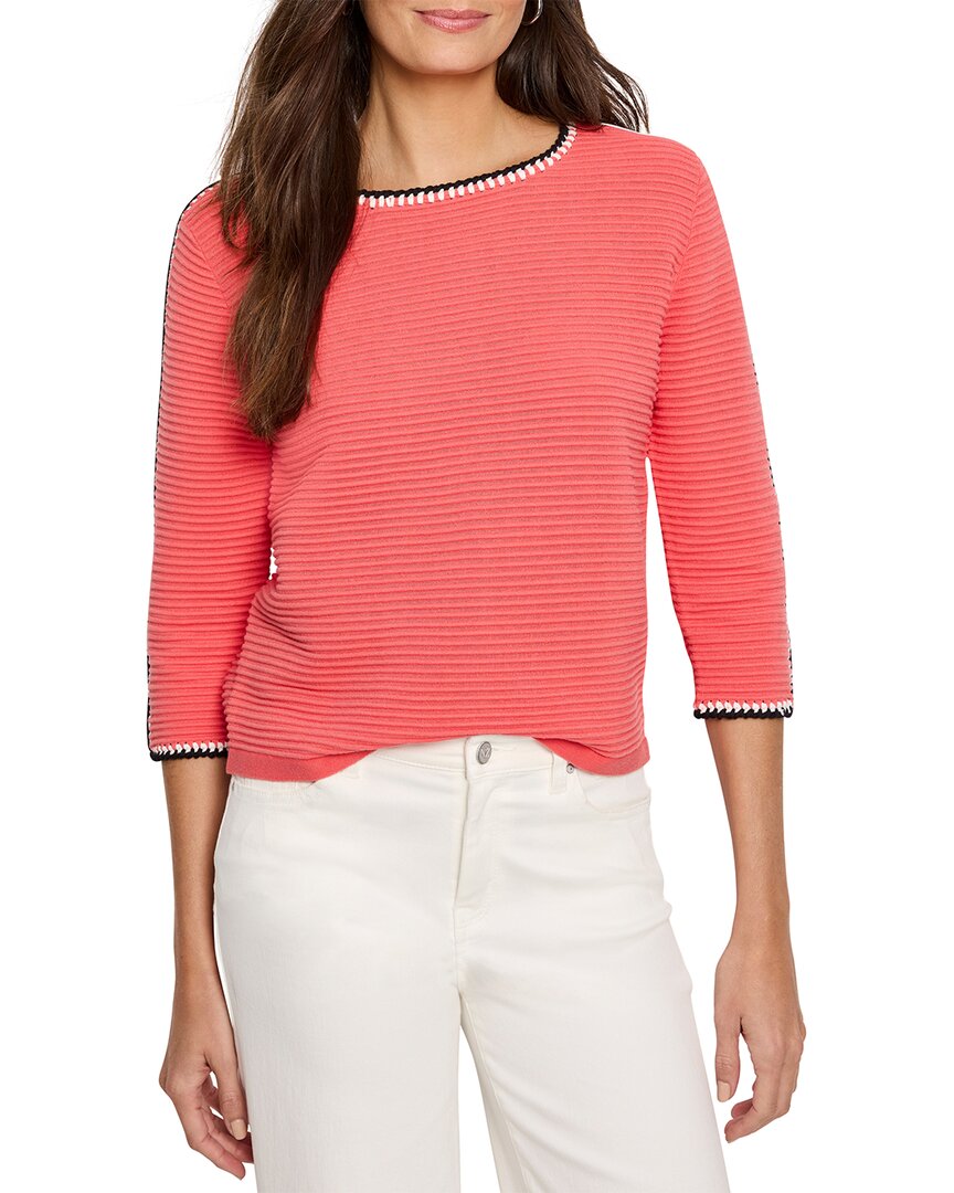 NIC+ZOE свитер с вышивкой "оттоманка" Nic + Zoe, розовый 
NIC+ZOE свитер с вышивкой "оттоманка" Nic + Zoe, розовый