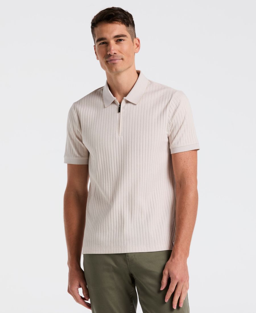 Мужская приталенная рубашка-поло на молнии в рубчик Perry Ellis, Island Fossil Heather
Мужская приталенная рубашка-поло на молнии в рубчик Perry Ellis, Island Fossil Heather