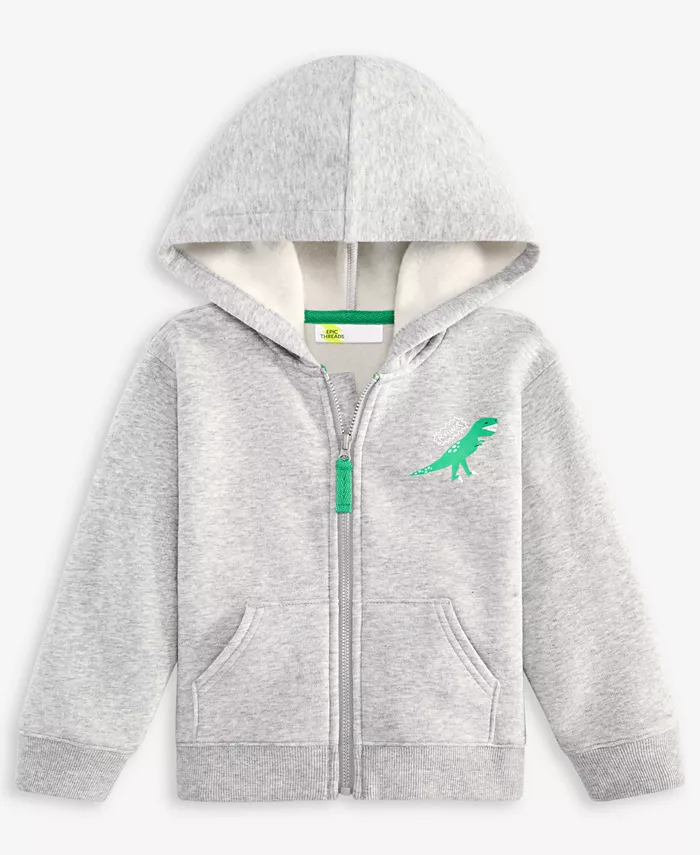 Детская мягкая худи с капюшоном и молнией в стиле динозавров, мальчики 2T-4T Epic Threads, серый
Детская мягкая худи с капюшоном и молнией в стиле динозавров, мальчики 2T-4T Epic Threads, серый