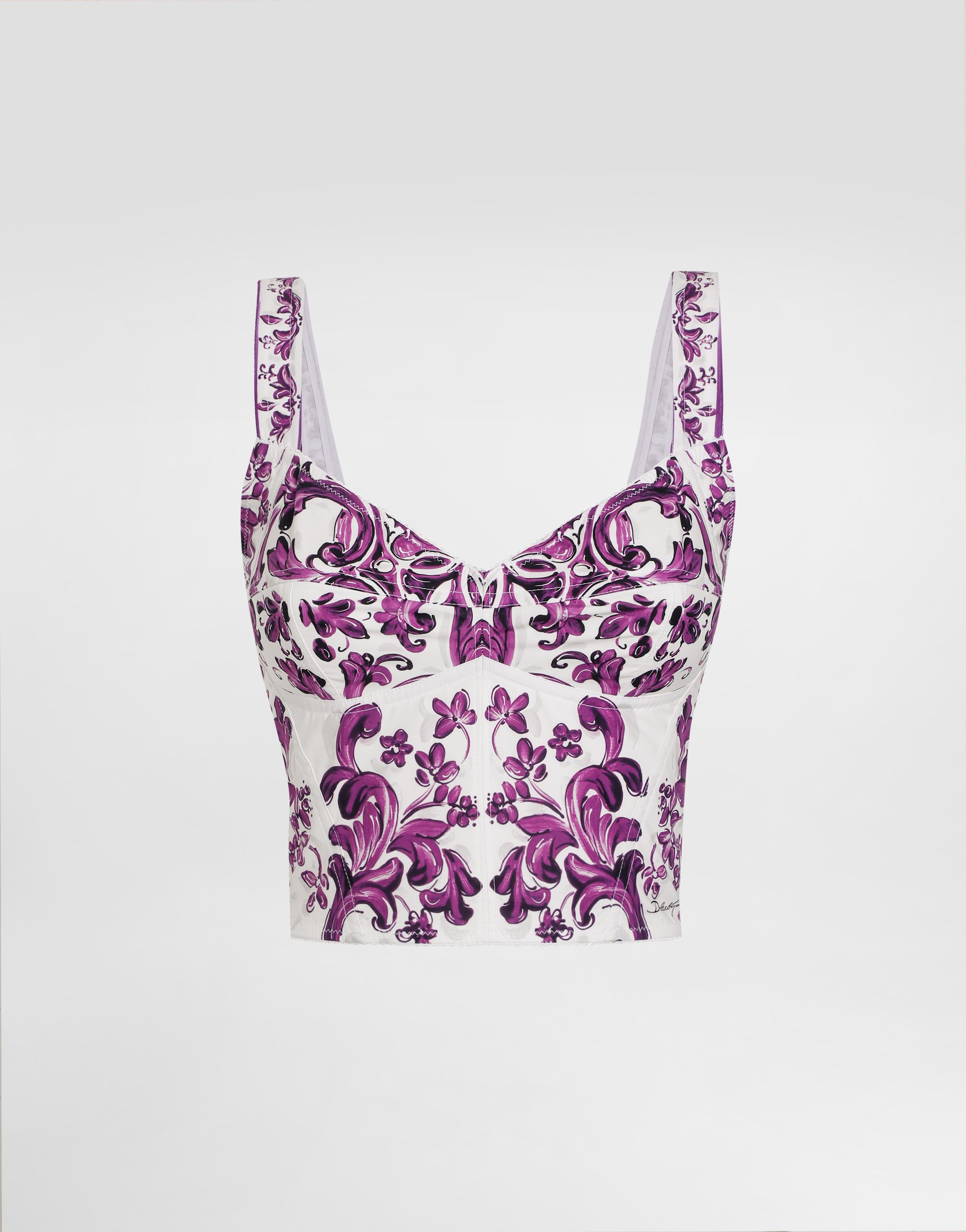 Поплиновый бюстье с принтом "майолика" Dolce & Gabbana, мультиколор
Поплиновый бюстье с принтом "майолика" Dolce & Gabbana, мультиколор