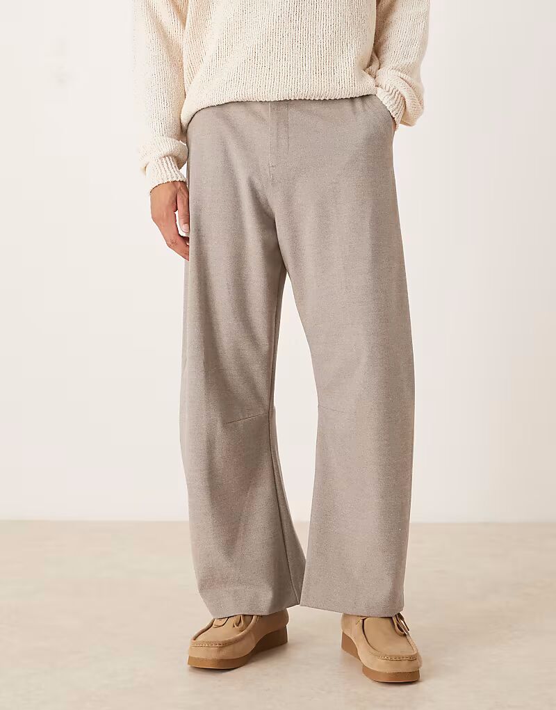 Брюки с завышенной посадкой из нейтральной фланели Asos Design
Брюки с завышенной посадкой из нейтральной фланели Asos Design