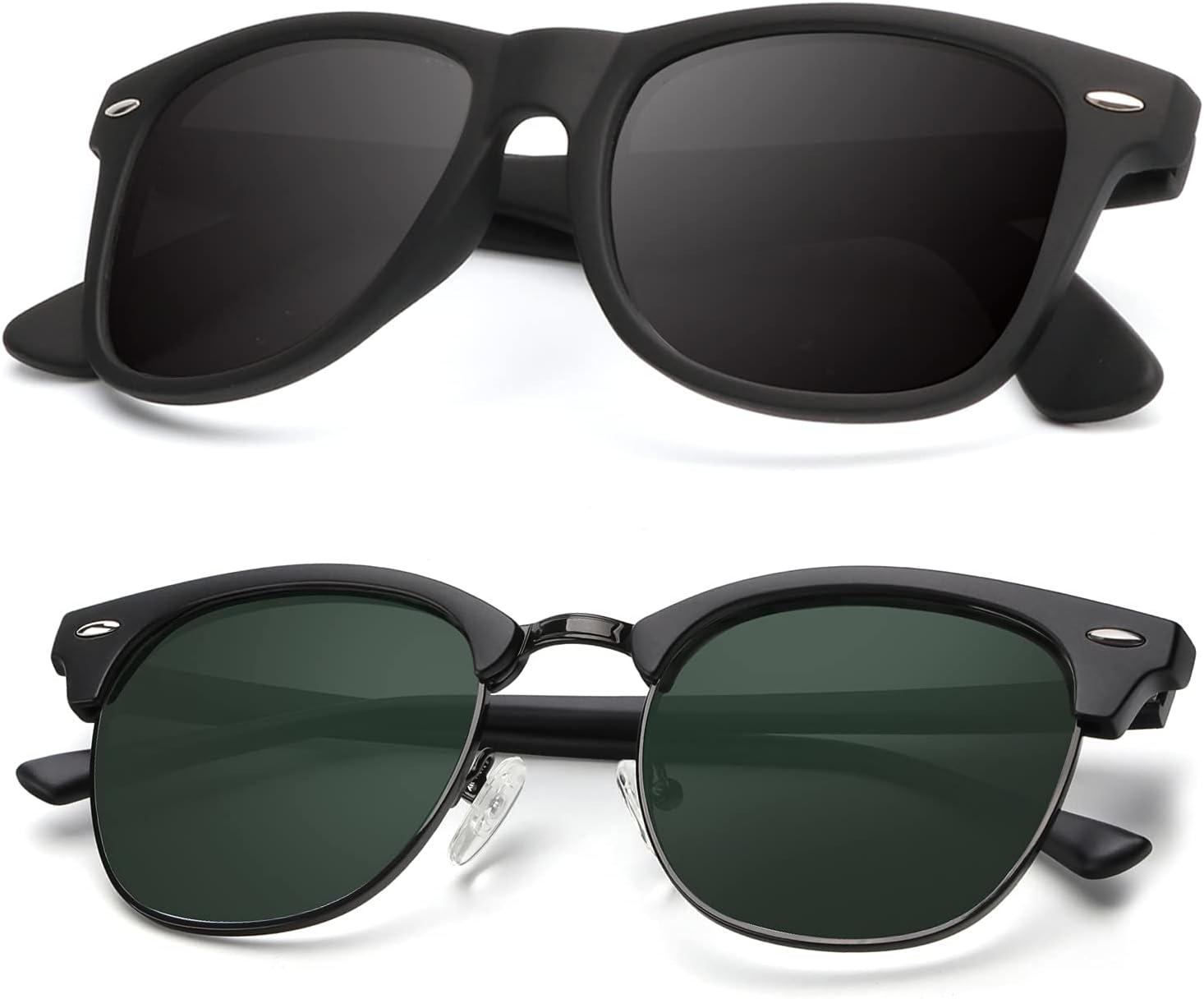 Поляризованные солнцезащитные очки KALIYADI для мужчин и женщин, полуободковая оправа, солнцезащитные очки для вождения, блокирующие УФ-излучение, B07-(2 Pack) Matte Black | G15 | Black Rim / Matte Black
Поляризованные солнцезащитные очки KALIYADI для мужчин и женщин, полуободковая оправа, солнцезащитные очки для вождения, блокирующие УФ-излучение, B07-(2 Pack) Matte Black | G15 | Black Rim / Matte Black