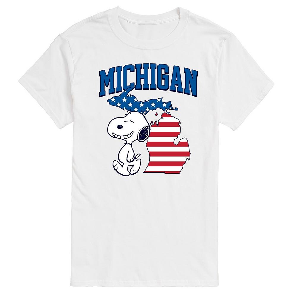 Мужская футболка с рисунком Peanuts Snoopy Michigan Americana Licensed Character, белый
Мужская футболка с рисунком Peanuts Snoopy Michigan Americana Licensed Character, белый