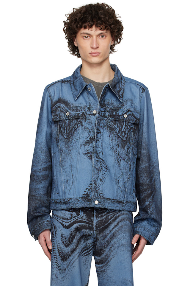 Джинсовая куртка с принтом в стиле дисторшн Camperlab, мультиколор 
Джинсовая куртка с принтом в стиле дисторшн Camperlab, мультиколор