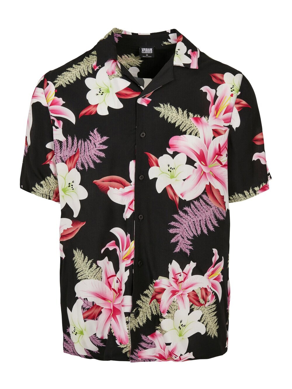 Рубашка на пуговицах стандартного кроя Urban Classics, черный
Рубашка на пуговицах стандартного кроя Urban Classics, черный