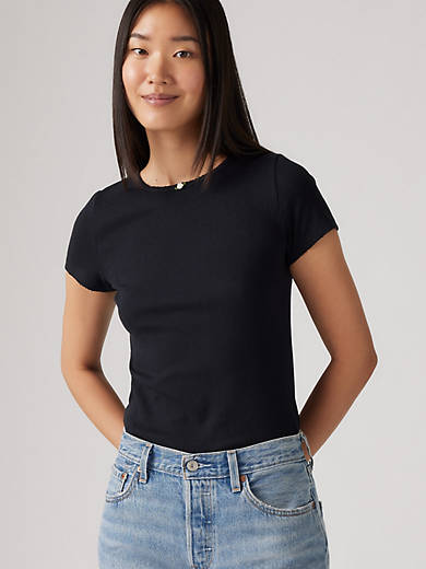 Футболка женская с принтом «Pointelle» из коллекции Dry Goods Levi's, цвет Anthracite Night - Black
Футболка женская с принтом «Pointelle» из коллекции Dry Goods Levi's, цвет Anthracite Night - Black