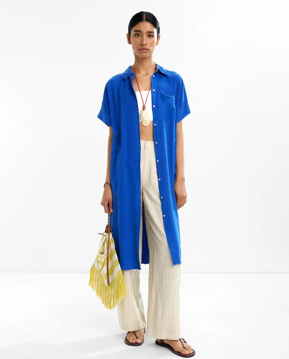 Рубашечное миди-платье гладкое Parfois, синий
Рубашечное миди-платье гладкое Parfois, синий