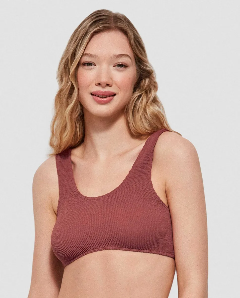 Верх бикини одного размера без косточек Gisela, коралловый 
Верх бикини одного размера без косточек Gisela, коралловый