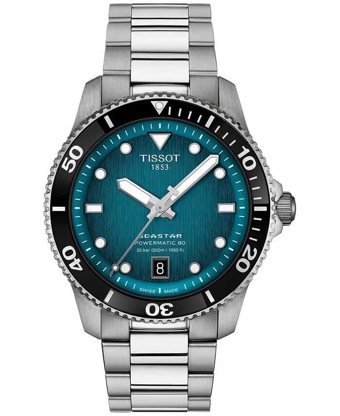 Мужские швейцарские автоматические часы Seastar 1000 Powermatic 80 с браслетом из нержавеющей стали, 40 мм Tissot
Мужские швейцарские автоматические часы Seastar 1000 Powermatic 80 с браслетом из нержавеющей стали, 40 мм Tissot