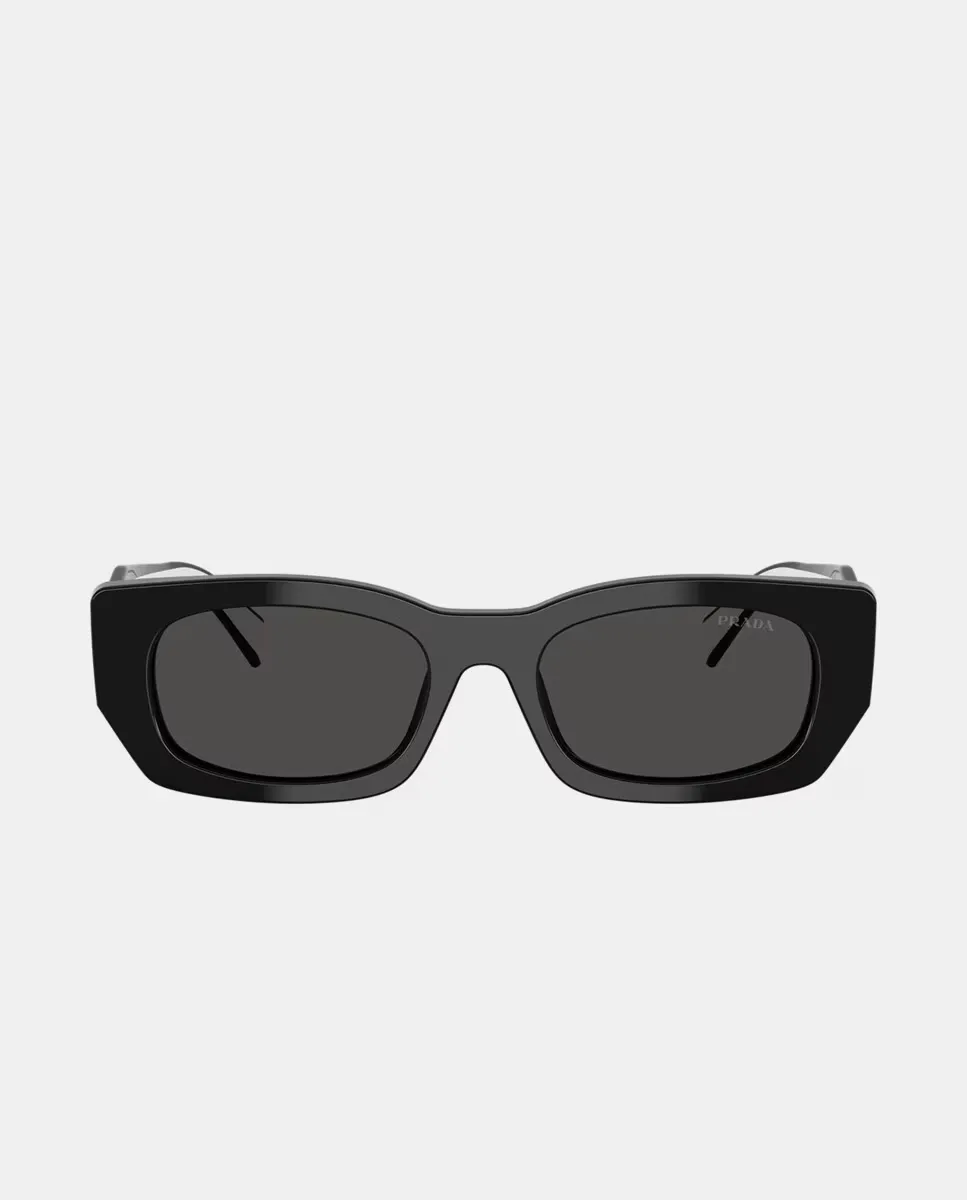 Женские прямоугольные солнцезащитные очки из ацетата Prada, черный
Женские прямоугольные солнцезащитные очки из ацетата Prada, черный