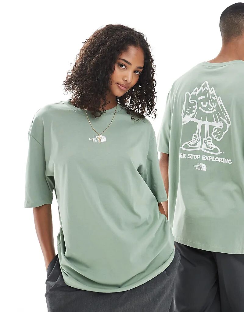 Футболка унисекс с принтом «The North Face Mountain Fun» большого размера светло-зеленого цвета 
Футболка унисекс с принтом «The North Face Mountain Fun» большого размера светло-зеленого цвета