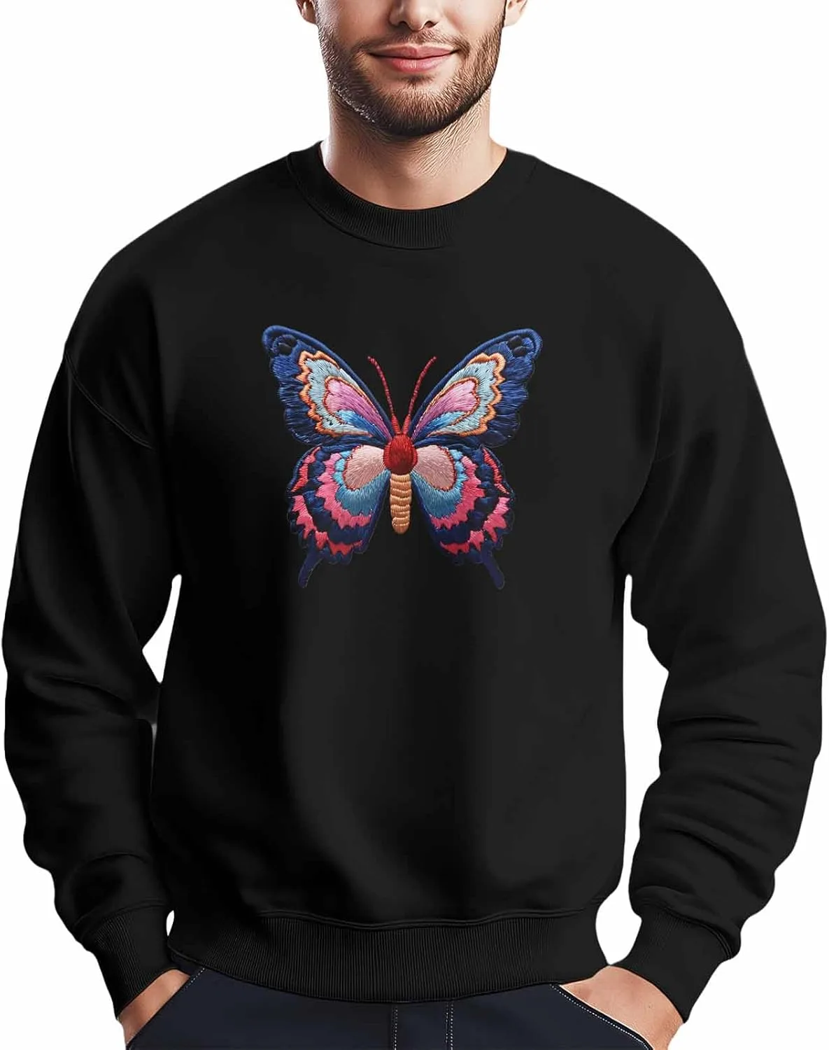 Мужской свитшот с цветным принтом бабочки, Crewneck, длинный рукав Winvebermior
Мужской свитшот с цветным принтом бабочки, Crewneck, длинный рукав Winvebermior