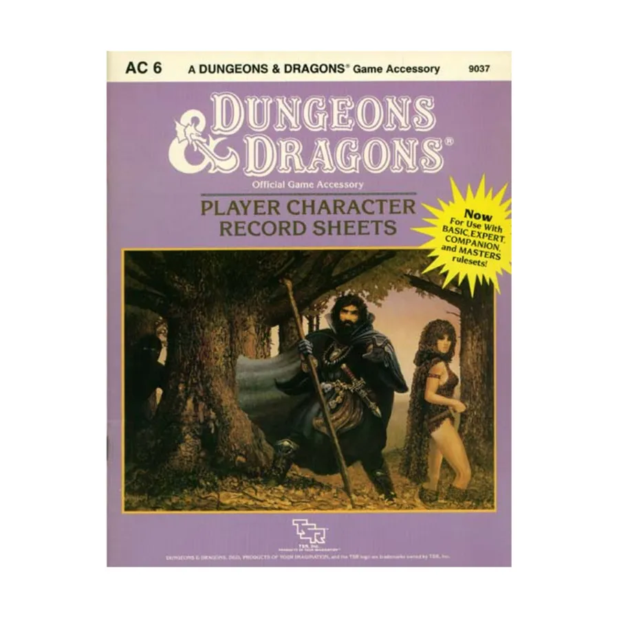Player Character Record Sheets (AC6) (1st Printing), Basic Dungeons & Dragons (Original Edition) - Sourcebooks & Accessories, мягкая обложка
Player Character Record Sheets (AC6) (1st Printing), Basic Dungeons & Dragons (Original Edition) - Sourcebooks & Accessories, мягкая обложка