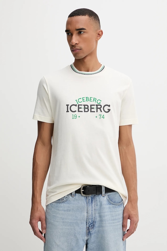 Хлопковая футболка Iceberg, бежевый
Хлопковая футболка Iceberg, бежевый