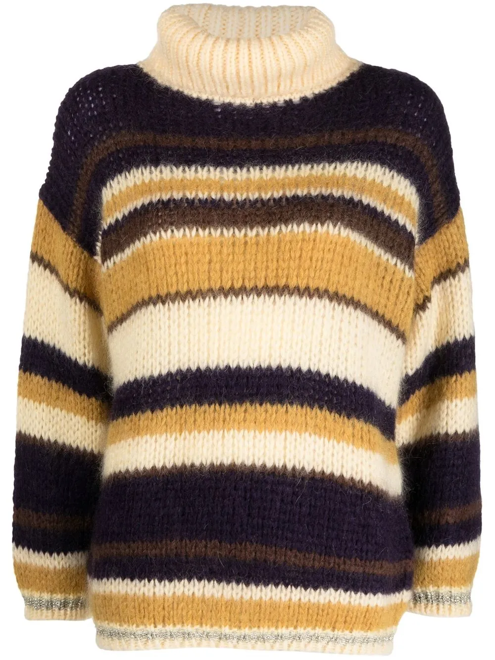 Полосатый джемпер с высоким воротником P.A.R.O.S.H., желтый
Полосатый джемпер с высоким воротником P.A.R.O.S.H., желтый