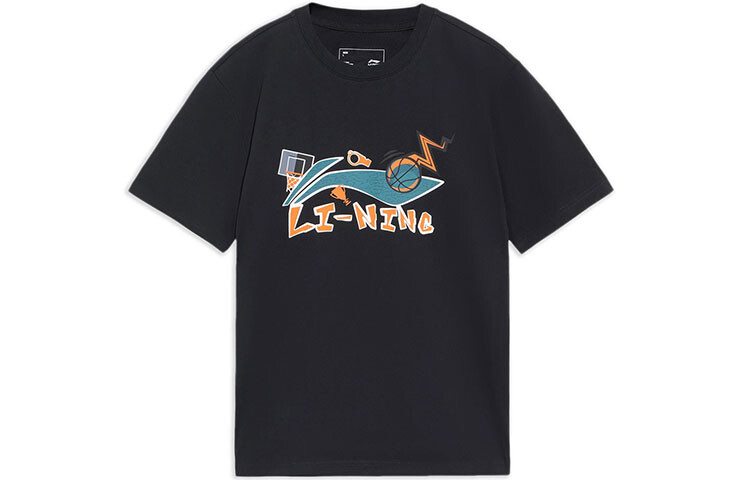 Спортивная баскетбольная коллекция футболка мужская черная Lining, черный
Спортивная баскетбольная коллекция футболка мужская черная Lining, черный