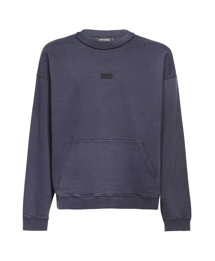 Толстовка с логотипом и ребристым воротником Dsquared2, синий
Толстовка с логотипом и ребристым воротником Dsquared2, синий