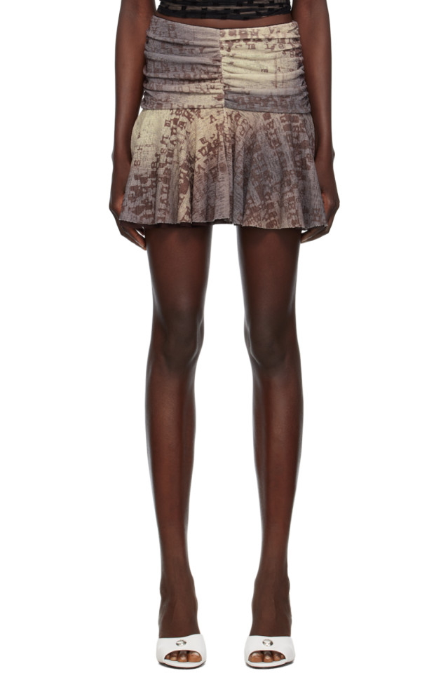 Мини-юбка с принтом пишущей машинки Misbhv, коричневый
Мини-юбка с принтом пишущей машинки Misbhv, коричневый