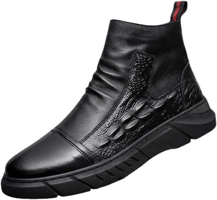 Мужские ботинки IGZBIBG с принтом из натуральной кожи, высокие ботинки с боковой молнией, модные повседневные ботинки с утеплителем и противоскользящей подошвой ELSHTIDE, черный
Мужские ботинки IGZBIBG с принтом из натуральной кожи, высокие ботинки с боковой молнией, модные повседневные ботинки с утеплителем и противоскользящей подошвой ELSHTIDE, черный