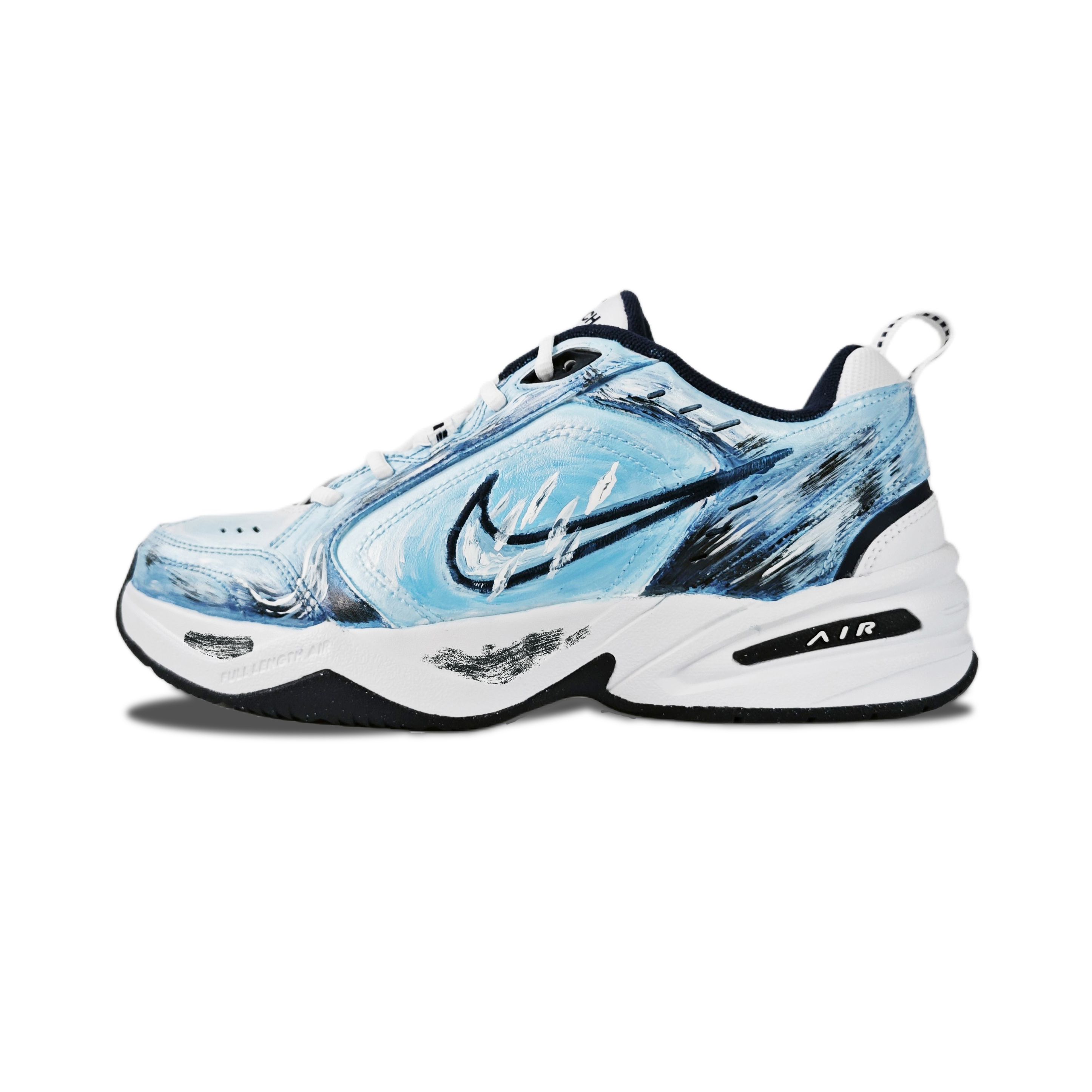 Nike Кроссовки Air Monarch 4 Tornado с противоскользящим и износостойким эффектом, увеличивающие рост, низкие, массивные, мужские, небесно-голубые
Nike Кроссовки Air Monarch 4 Tornado с противоскользящим и износостойким эффектом, увеличивающие рост, низкие, массивные, мужские, небесно-голубые