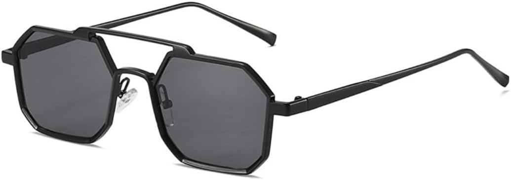 Ретро-солнцезащитные очки с двойными перемычками и многоугольными металлическими линзами для женщин, модные модели, защита от УФ-излучения для мужчин VVTWSSW, Black Grey
Ретро-солнцезащитные очки с двойными перемычками и многоугольными металлическими линзами для женщин, модные модели, защита от УФ-излучения для мужчин VVTWSSW, Black Grey