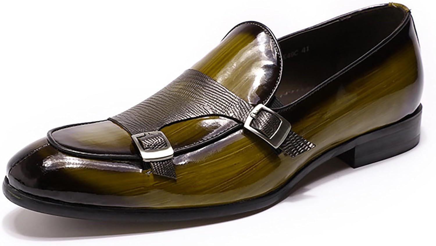 Мужские лоферы Santimon с формальным дизайном, из лакированной кожи, с двойной пряжкой, стиль 'монах'. Удобные модные повседневные лоферы-таксидо для мужчин, зеленый
Мужские лоферы Santimon с формальным дизайном, из лакированной кожи, с двойной пряжкой, стиль 'монах'. Удобные модные повседневные лоферы-таксидо для мужчин, зеленый