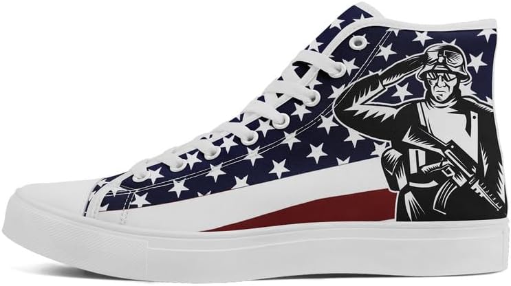 Высокие кеды на шнуровке для мужчин и женщин с флагом США, классические модные повседневные кроссовки для празднования американской независимости Awsole, белый
Высокие кеды на шнуровке для мужчин и женщин с флагом США, классические модные повседневные кроссовки для празднования американской независимости Awsole, белый