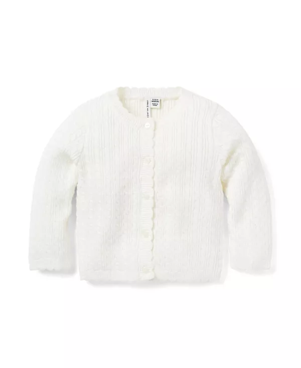 Детский кардиган крупной вязки для девочек. Janie And Jack, белый
Детский кардиган крупной вязки для девочек. Janie And Jack, белый