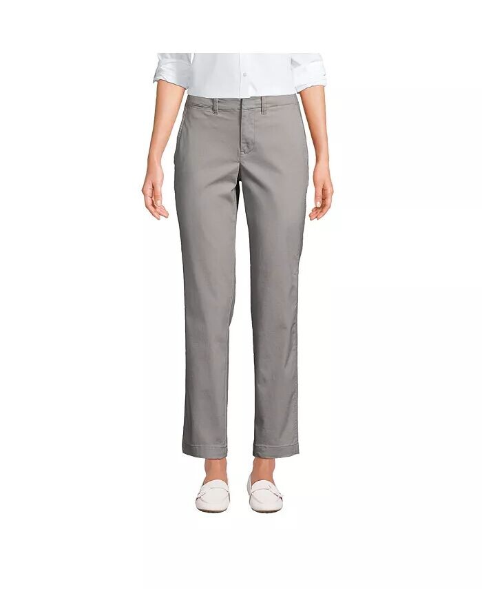 Женские классические прямые брюки-чинос со средней посадкой до щиколотки Lands' End, серый
Женские классические прямые брюки-чинос со средней посадкой до щиколотки Lands' End, серый