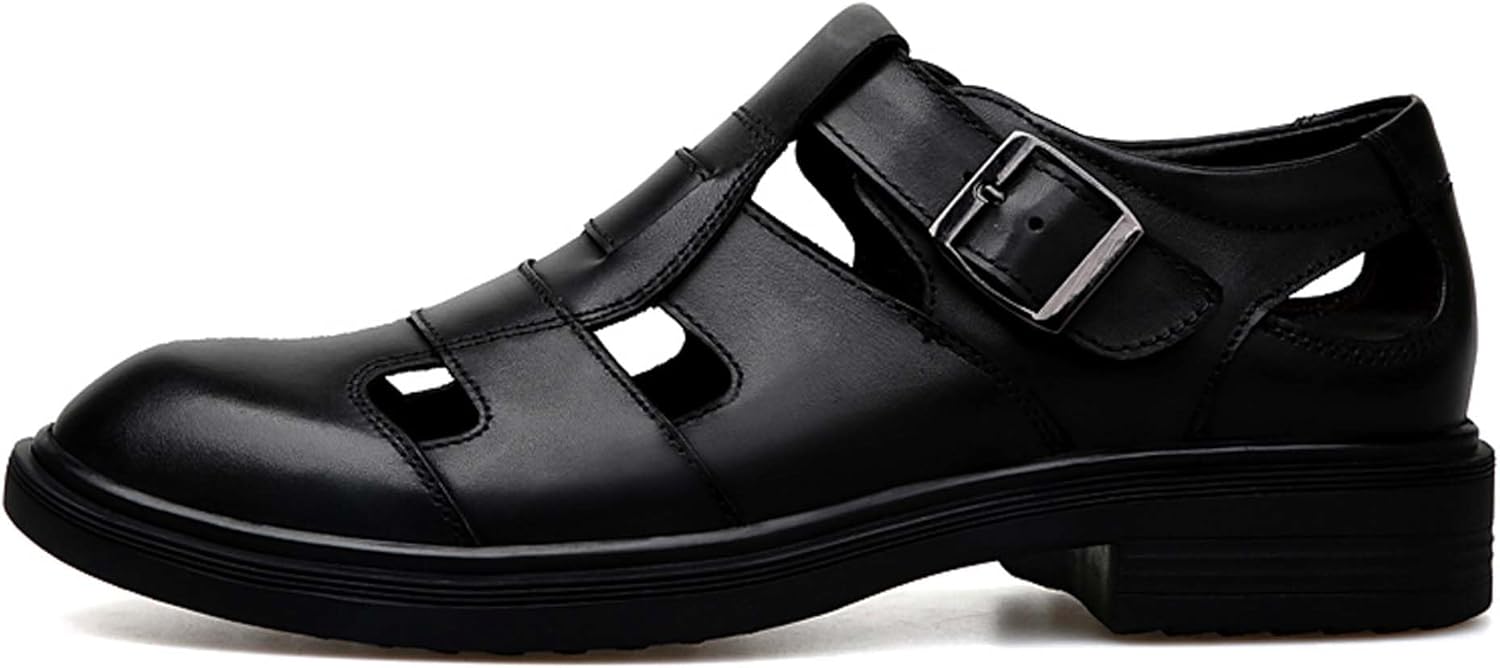 Мужские туфли Vtiao из натуральной кожи, дышащие босоножки с вырезами, повседневные деловые сандалии, дышащие сандалии с вырезами, мягкие, противоскользящие, износостойкие, прочные, черный
Мужские туфли Vtiao из натуральной кожи, дышащие босоножки с вырезами, повседневные деловые сандалии, дышащие сандалии с вырезами, мягкие, противоскользящие, износостойкие, прочные, черный