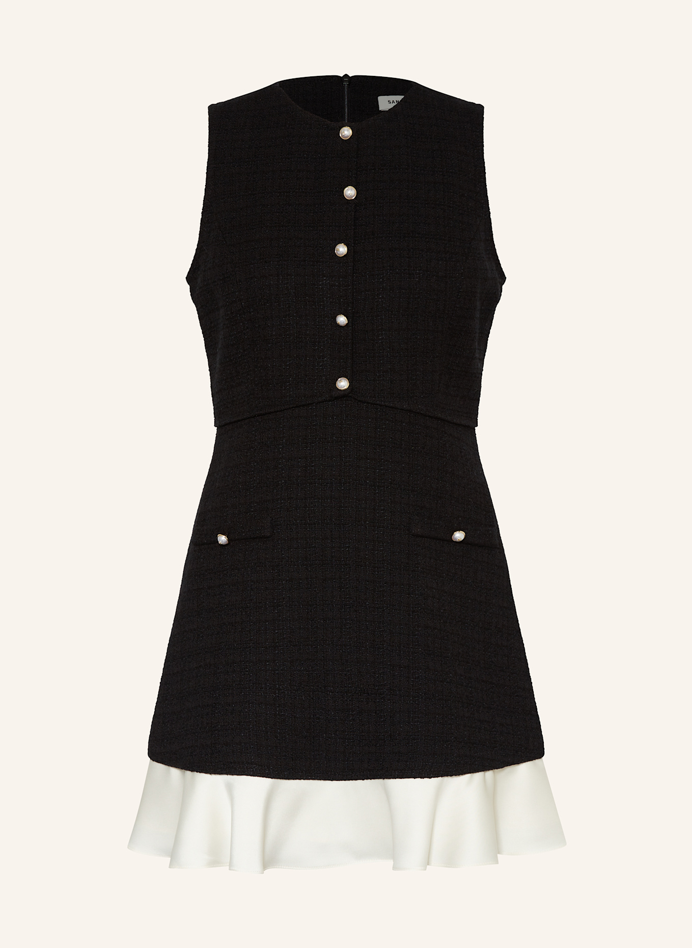 Платье из твида с декоративными жемчужинами Sandro, черный
Платье из твида с декоративными жемчужинами Sandro, черный