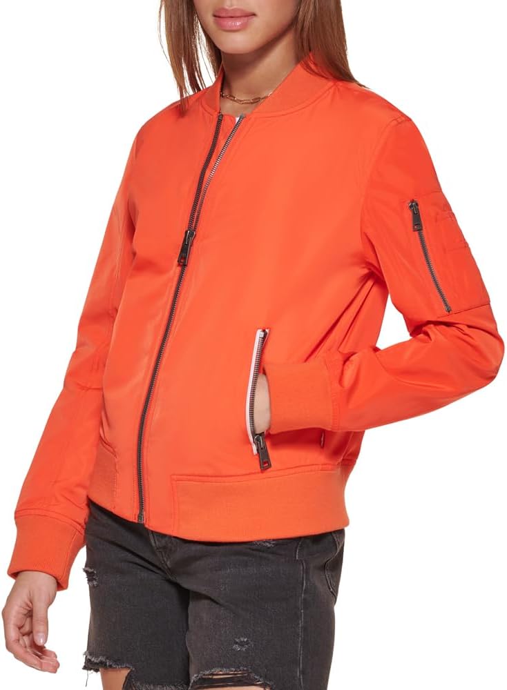 Женская куртка-бомбер Levi’s на молнии, ярко-красный
Женская куртка-бомбер Levi’s на молнии, ярко-красный