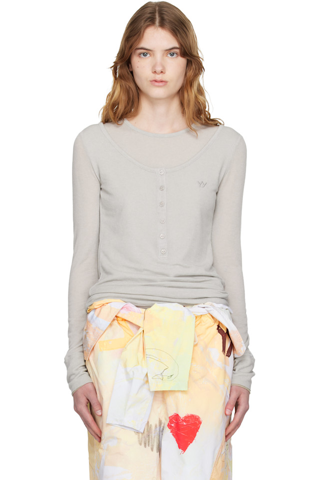 Open Yy Серая многослойная рубашка-поло для отдыха
Open Yy Серая многослойная рубашка-поло для отдыха