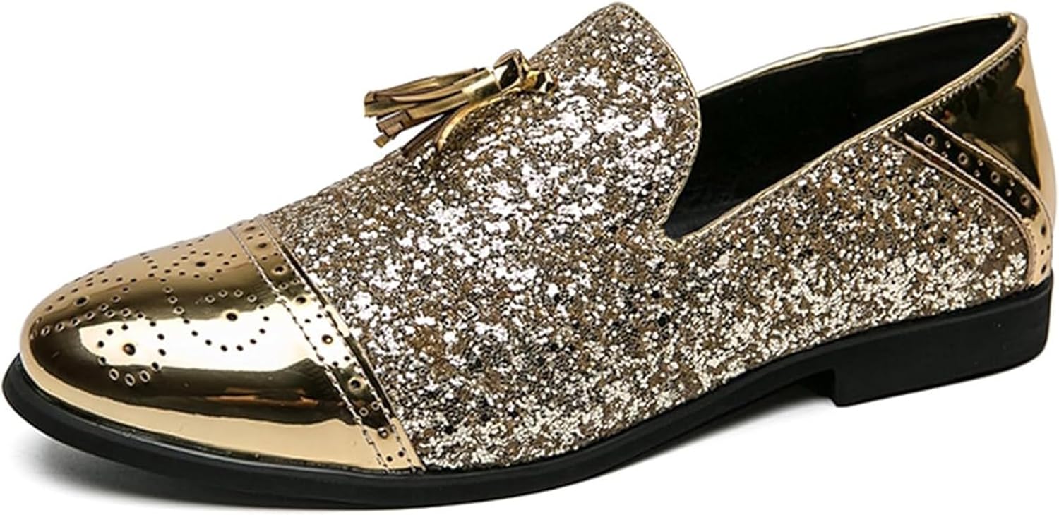 Мужские кожаные лоферы с кисточками двух цветов, броги, формальные, для свадьбы, вечеринки или танцев, плоские пенни-лоферы Xinduoyu, золотой
Мужские кожаные лоферы с кисточками двух цветов, броги, формальные, для свадьбы, вечеринки или танцев, плоские пенни-лоферы Xinduoyu, золотой