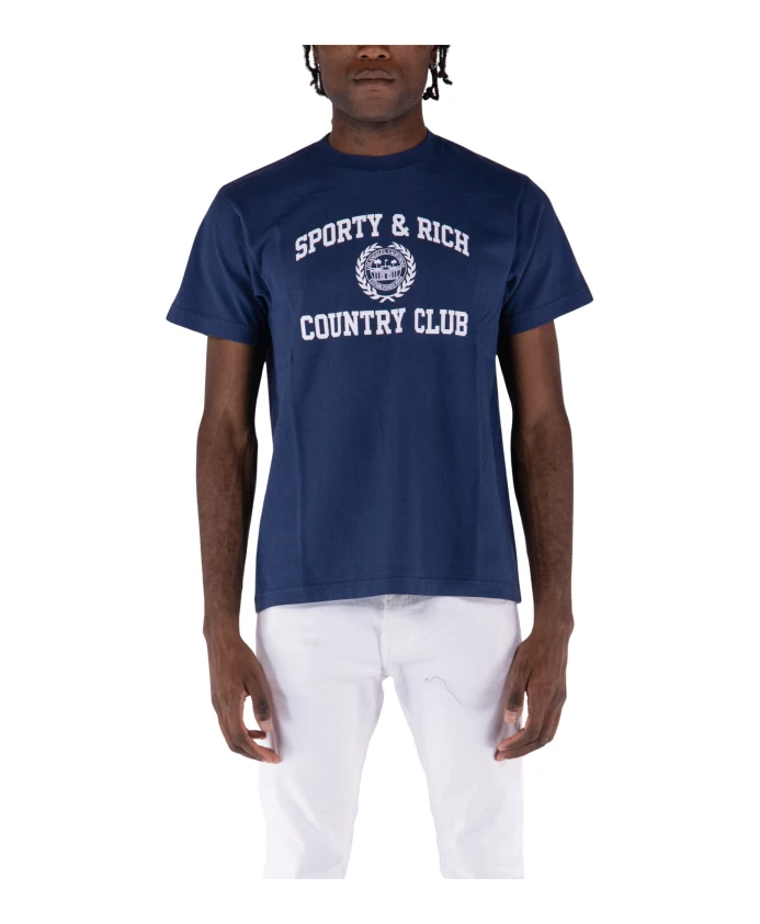 Мужская хлопковая футболка в университетском стиле Sporty & Rich, синий
Мужская хлопковая футболка в университетском стиле Sporty & Rich, синий