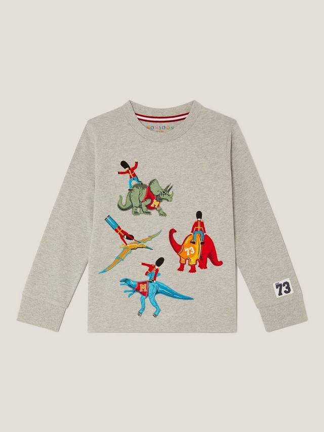 Детский хлопковый лонгслив Monsson с динозавром Monsoon, Grey
Детский хлопковый лонгслив Monsson с динозавром Monsoon, Grey