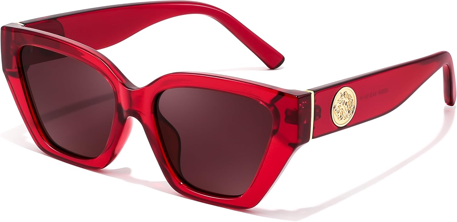 Женские поляризованные солнцезащитные очки FEISEDY «кошачий глаз» — защита от УФ-излучения UV400, модный дизайн для вождения и повседневной носки B0299, Wine Red Frame & Light Red Lens
Женские поляризованные солнцезащитные очки FEISEDY «кошачий глаз» — защита от УФ-излучения UV400, модный дизайн для вождения и повседневной носки B0299, Wine Red Frame & Light Red Lens