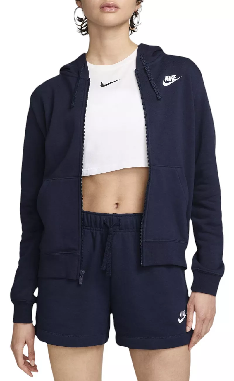 Женская флисовая худи с молнией во всю длину Nike Sportswear Club, цвет Obsidian
Женская флисовая худи с молнией во всю длину Nike Sportswear Club, цвет Obsidian