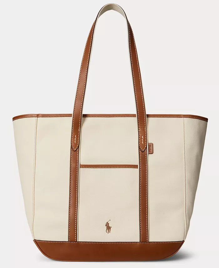 Женская холщовая сумка-шоппер среднего размера с кожаной отделкой Polo Ralph Lauren, мультиколор
Женская холщовая сумка-шоппер среднего размера с кожаной отделкой Polo Ralph Lauren, мультиколор