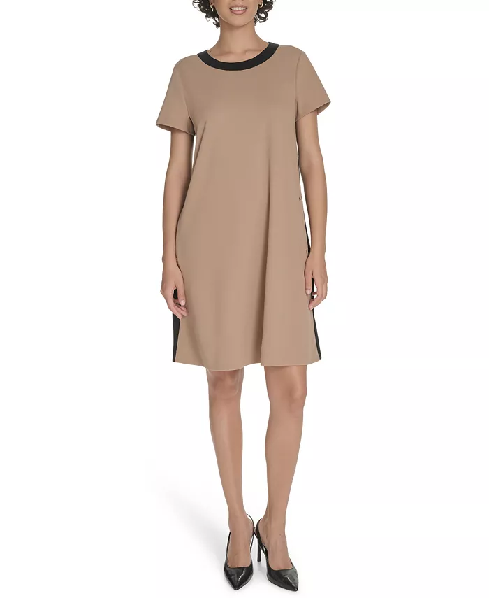 Женское платье-трапеция из крепа-скуба с короткими рукавами Tommy Hilfiger, коричневый/бежевый
Женское платье-трапеция из крепа-скуба с короткими рукавами Tommy Hilfiger, коричневый/бежевый