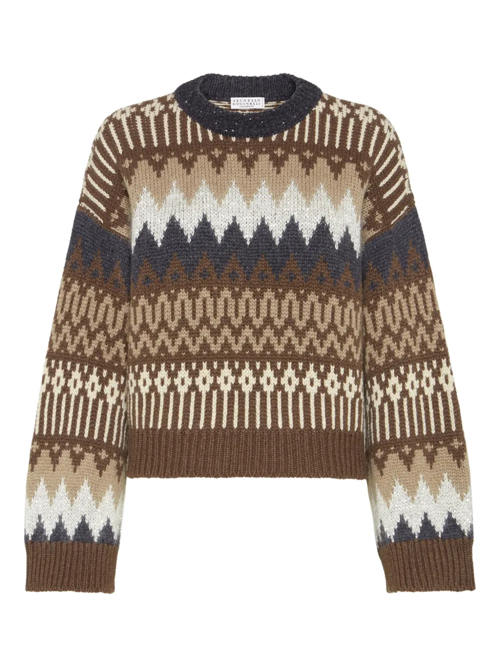 Свитер с длинными рукавами Brunello Cucinelli, коричневый
Свитер с длинными рукавами Brunello Cucinelli, коричневый