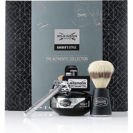 Мужская бритва Barber'S Style из аутентичной коллекции с двойной кромкой и 5 лезвиями, помазок для бритья и мыльница, Wilkinson Sword
Мужская бритва Barber'S Style из аутентичной коллекции с двойной кромкой и 5 лезвиями, помазок для бритья и мыльница, Wilkinson Sword