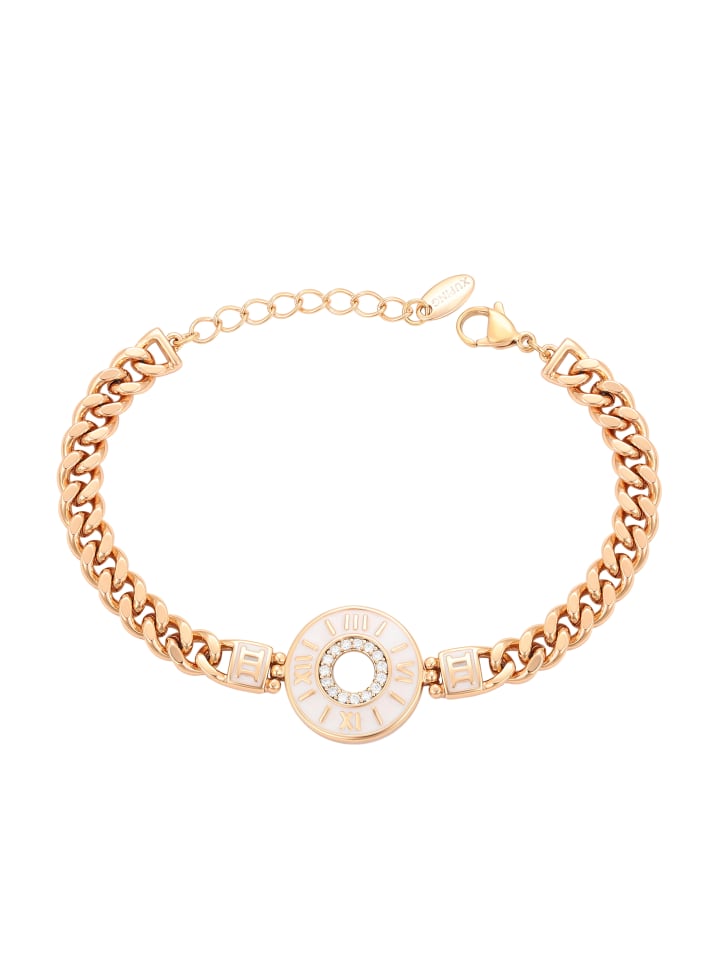Faina Женский браслет из звеньев цепи с стразами, розовое золото, белый цвет
Faina Женский браслет из звеньев цепи с стразами, розовое золото, белый цвет