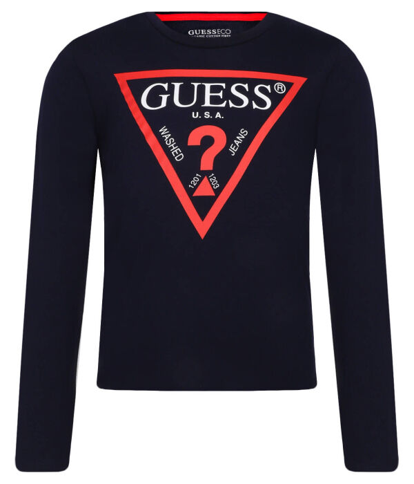 Лонгслив детский Guess с контрастным принтом, черный
Лонгслив детский Guess с контрастным принтом, черный