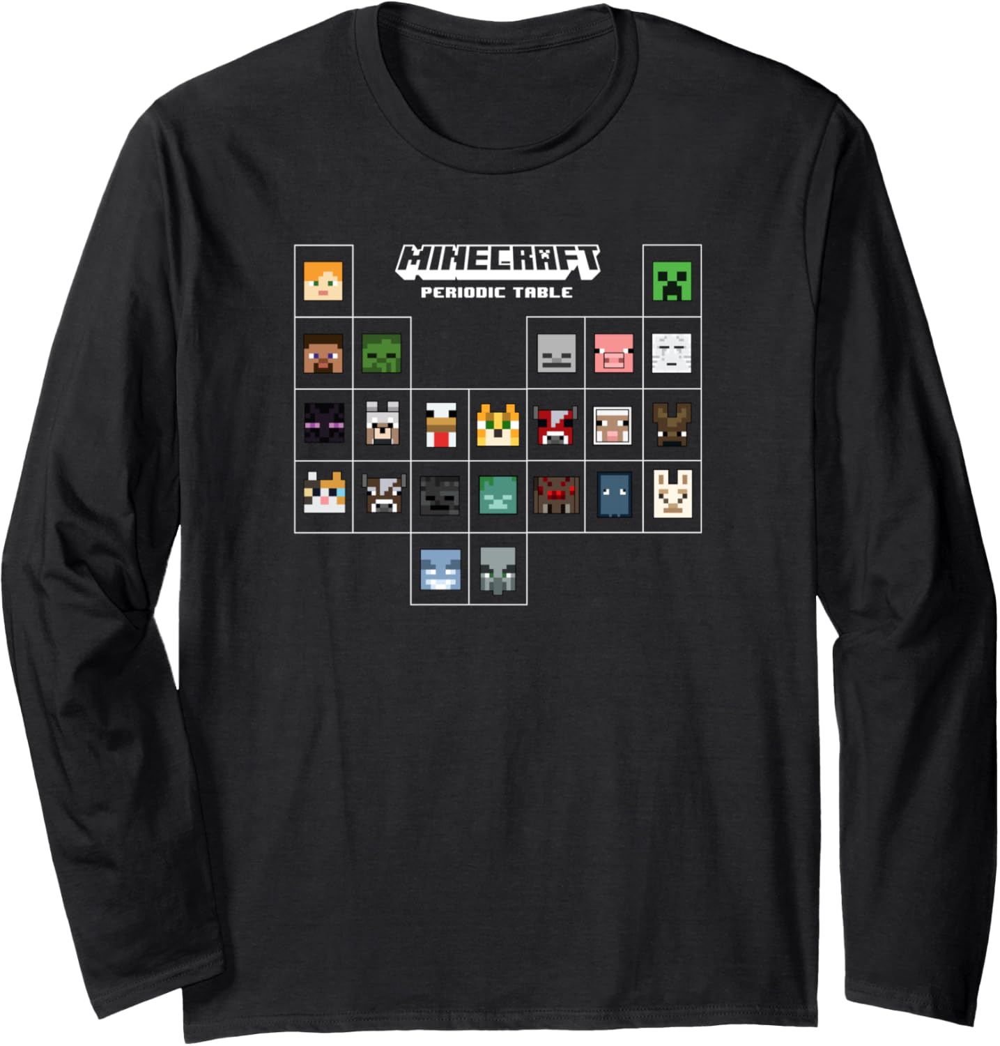 Футболка с длинными рукавами Minecraft Periodic Table Character Group, черная (black 19-3911tcx), размер S
Футболка с длинными рукавами Minecraft Periodic Table Character Group, черная (black 19-3911tcx), размер S