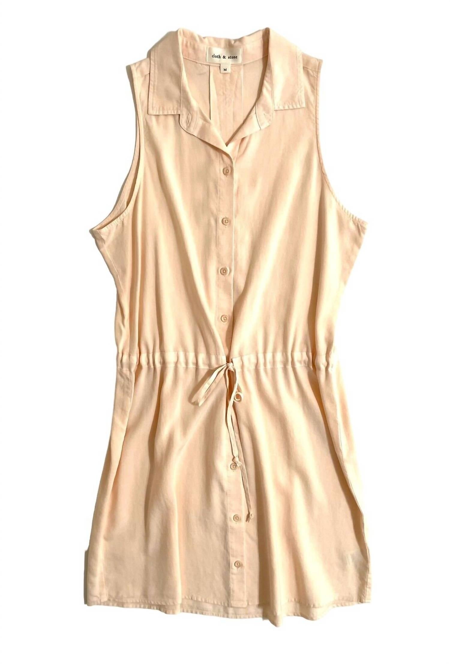 Женское летнее мини-платье из тенселя персиково-оранжевого цвета Cloth & Stone
Женское летнее мини-платье из тенселя персиково-оранжевого цвета Cloth & Stone