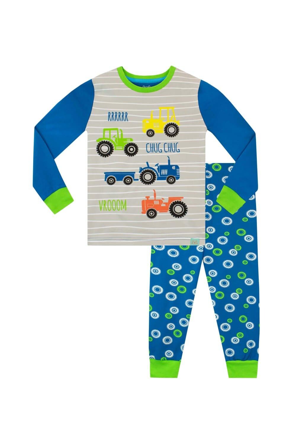 Пижама с принтом «Тракторные колеса» Harry Bear, синий
Пижама с принтом «Тракторные колеса» Harry Bear, синий